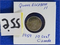 Canada 1959 10c coin