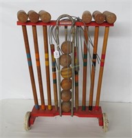 vintage South Bend toy croquet set,