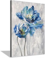 Blue Lotus Canvas Art: 12x16x1 Panel Print