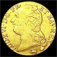 1787 G. Britain .2462oz Gold Guinea LIGHTLY