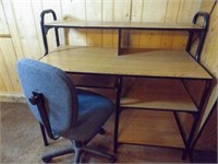 Metal & not wood computer desk & Rolling Chair