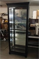 Curio Cabinet with Glass Shelfs (black wood/nice)