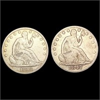 [2] Seated Liberty Half Dollars [1847-O, 1858-O