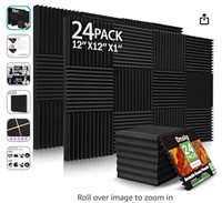 24 Pack Sound Proof Foam Panels Studio