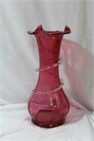 A Beautiful Cranberry Vase