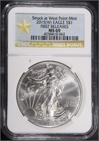 2015-(W) AMERICAN SILVER EAGLE NGC MS69