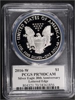 2016-W AMERICAN SILVER EAGLE PCGS PR70 DCAM