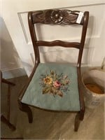 Carved Rose Back Chair