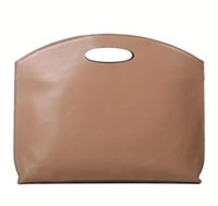 Minimalist PU leather Clutch Handbag Women, Beige