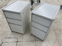 2 Rolling Organizer / File Cabinets