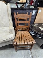 Pair of bent oak chairs
