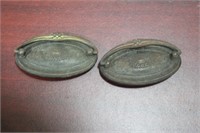 Set of Two Antique Drawer Pulls