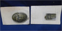 Red Man Tobacco belt buckle & keychain -