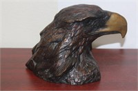 A Signed Vintage Hudson Scott Bronze Eagle Head