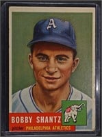 1953 TOPPS BOBBY SHANTZ PA ATHLETICS BASEBALL CARD