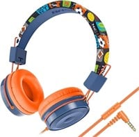3.5mm Jack Kids Headphones for School, Orange