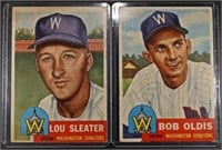 (2) 1953 TOPPS WASHINGTON SENATORS BASEBALL CARDS