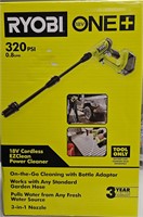 Ryobi Cold Water Power Cleaner 18V 320PSI 0.8 GPM