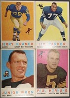(4) 1959 TOPPS FOOTBALL CARDS