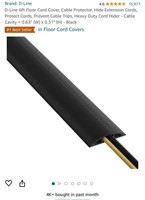 New D-Line 6ft Floor Cord Cover, Cable Protector,