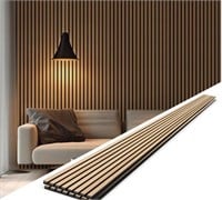 Wood Slat Wall Panels, 2pk, 94.48"x 12.6", wood ve