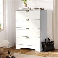 UYIHOME Modern 4 Drawer Dresser, 37", White - USED