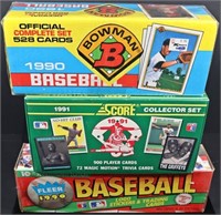 (3) UNOPENED BOXES OF BASEBALL TRADING CARDS