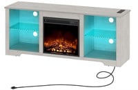 Rolanstar Fireplace TV Stand with LED Lights and P