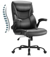 Computer Gaming Chair with Flip-up Arms, PU Leathe