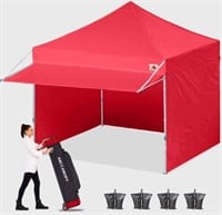 ABCCANOPY 10x10 Pop up Commercial Canopy Tent, Red