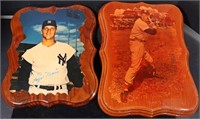 (2) AUTOGRAPHED BASEBALL PLAYER PLAQUES