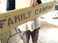 Old Wood Family Camping Sign