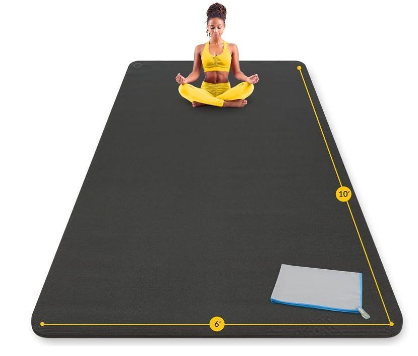 ActiveGear Extra Large Yoga Mat 10 x 6 ft - 8mm Ex
