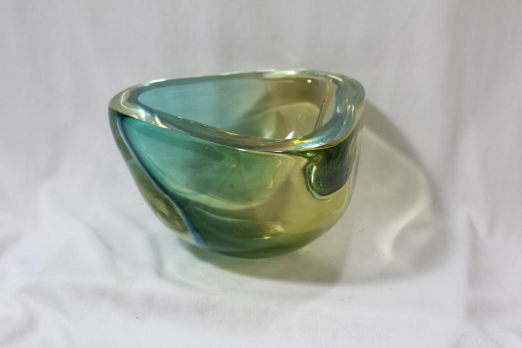 A Rare Signed Murano Glass Bowl
