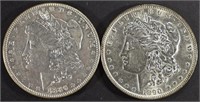 1886 & 1890 MORGAN DOLLARS AU/BU