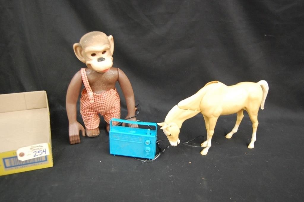 Vintage Louis Marx Monkey & Horse Toys