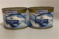 EMPRESS Chunk Light Tuna in Water, 2ct, 4lbs 2.5oz