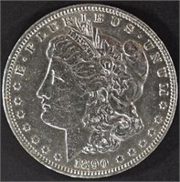 1890-O MORGAN DOLLAR AU/BU