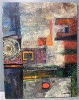 1965  Abstract Oil Painting by Vincent Baracco