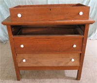 3 DRAWER ANTIQUE OAK PROJECT DRESSER