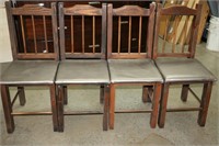 Set of 4 Wood Chairs
