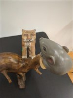 Cat and Mouse on a Branch Art