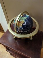 Wooden End Table with Small Glass Globe