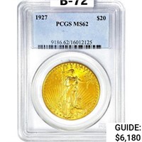 1927 $20 Gold Double Eagle PCGS MS62