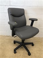 Leather Adj. Office Arm Chair