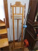 Eastlake Victorian maple easel with carved
