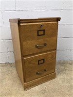 Oak 2-drawer File Cabinet