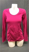 Zella Athletic Shirt Long Sleeve Sz M Pink