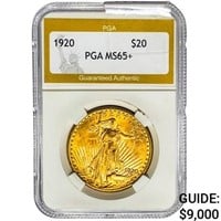 1920 $20 Gold Double Eagle NGC MS65+