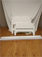 2 White WoodenSingle Beds